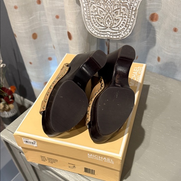 Michael Kors Brown Peep Toe Heels - Picture 5 of 5